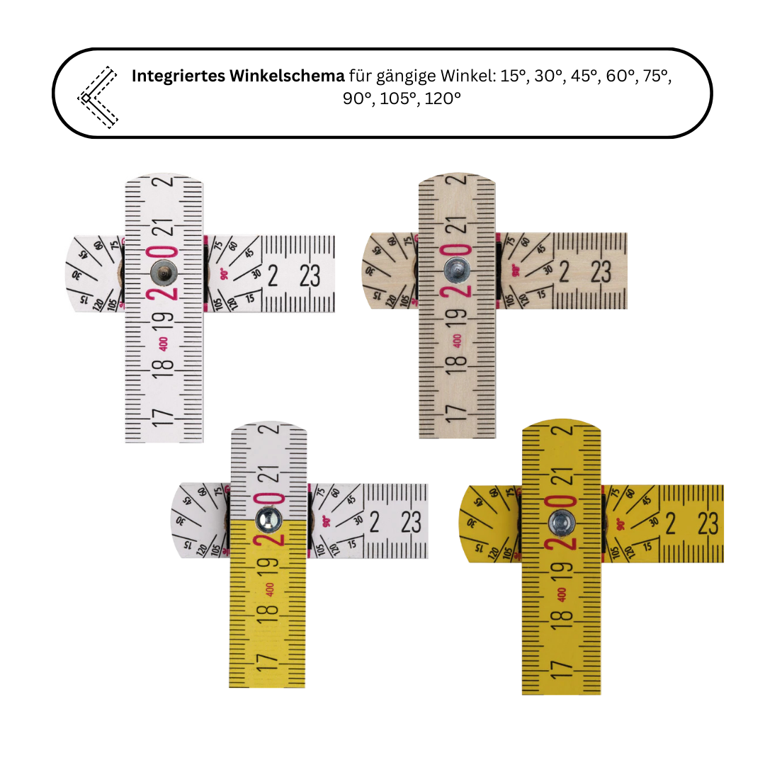 Holz-Gliedermaßstab Type 1407 individuell bedruckbar mit Logo