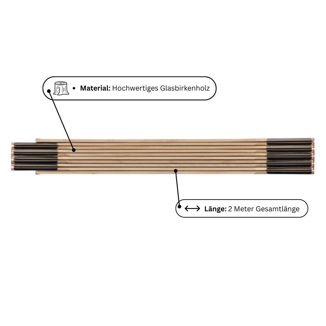 Holz-Gliedermaßstab Type 507 N individuell bedruckbar mit Logo