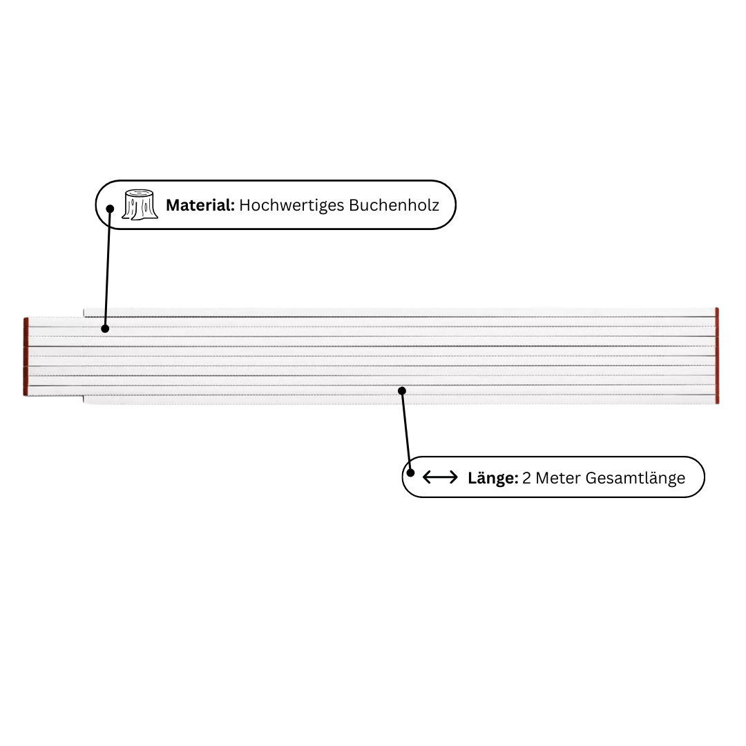 Holz-Gliedermaßstab Type 1707 individuell bedruckbar mit Logo