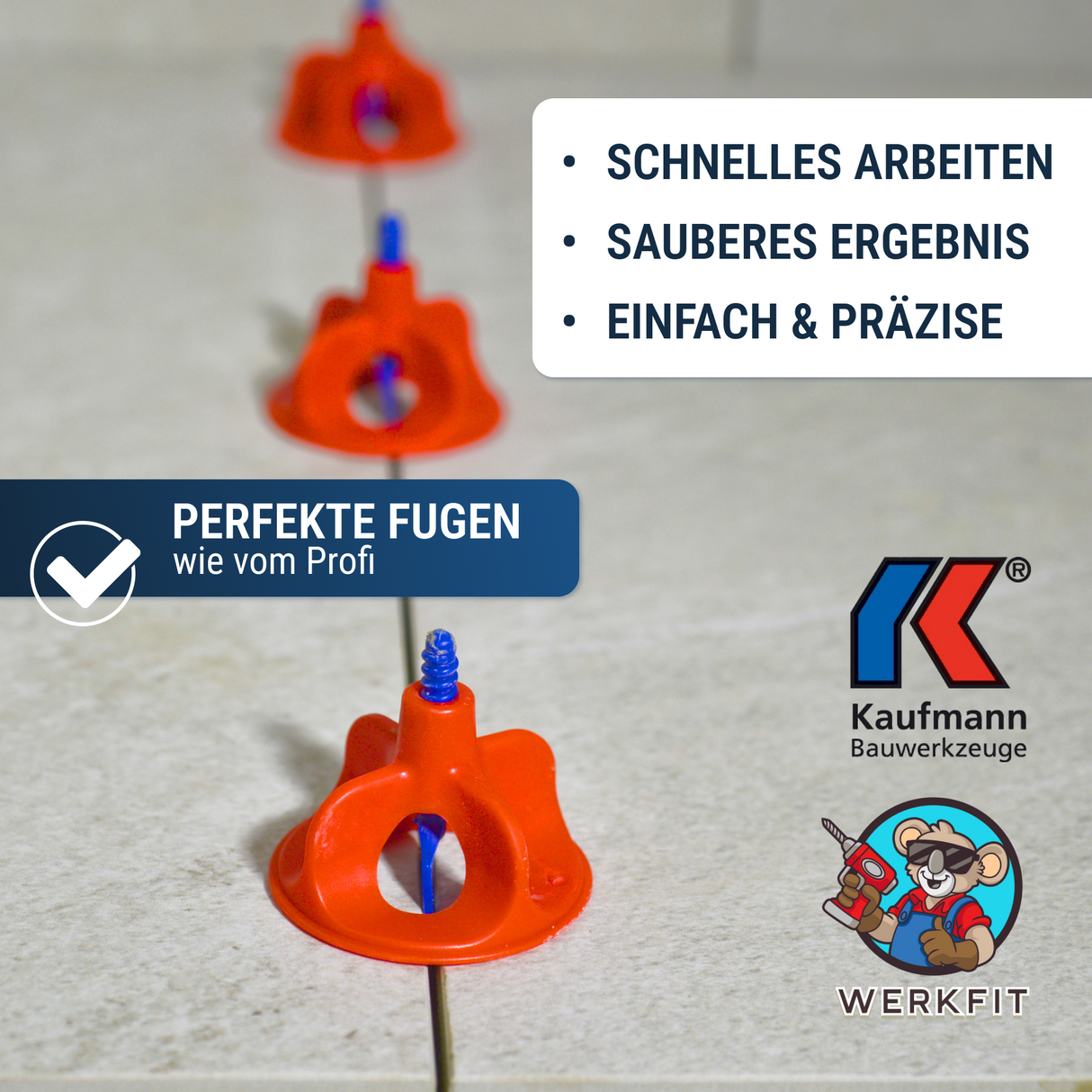 Fliesenverlegehilfe Nivelliersystem 1,5 mm