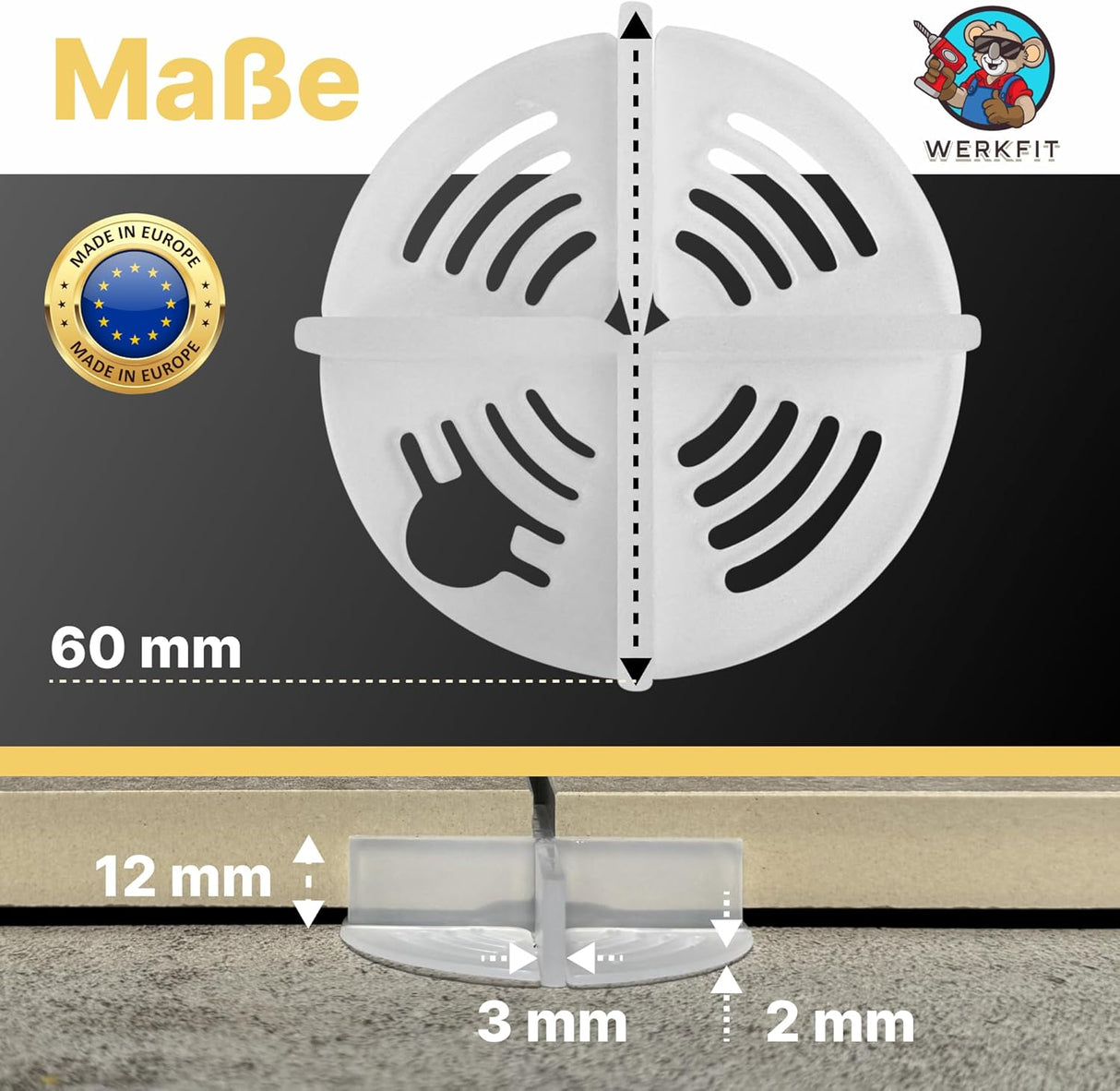 Fugenkreuze Terrassenplatten mit Teller