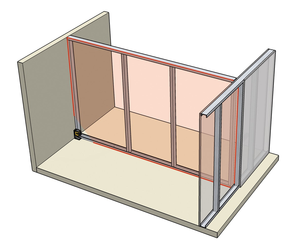 Kreuzlinien-Lot-Laser LAX 300 4-teiliges Set