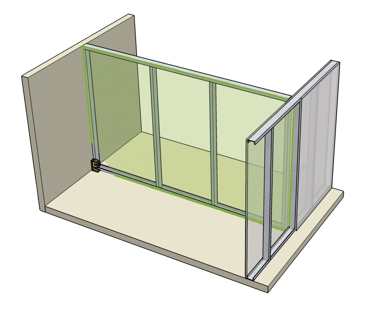 Kreuzlinien-Lot-Laser LAX 300 G 4-teiliges Set