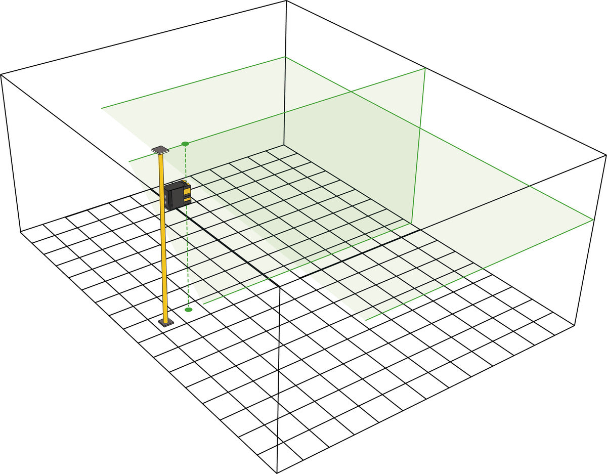 Kreuzlinien-Lot-Laser LAX 500 G 7-teiliges Set