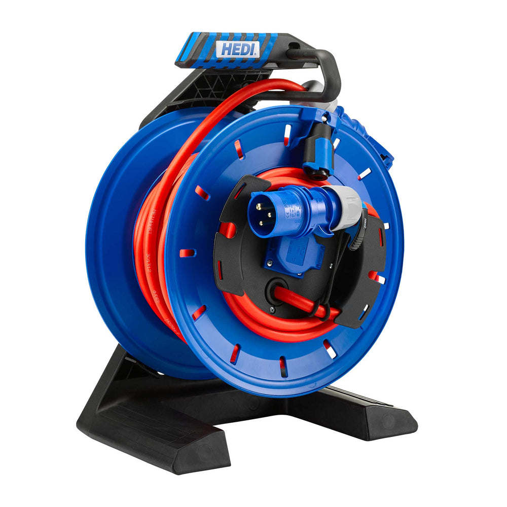 Vollkunststoff-Gerätekabeltrommel Generation 7 Champion CEE 20 m H07RN-F 3G2,5 IP54 Ø290 mm