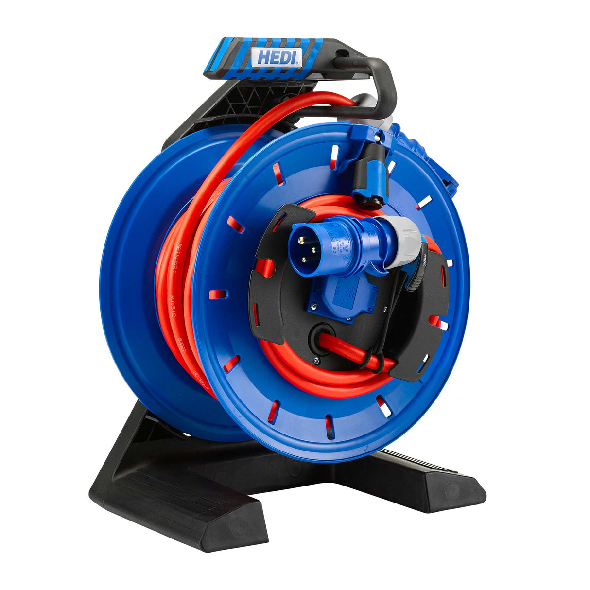 Vollkunststoff-Gerätekabeltrommel Generation 7 Champion CEE 20 m H07RN-F 3G2,5 IP54 Ø290 mm