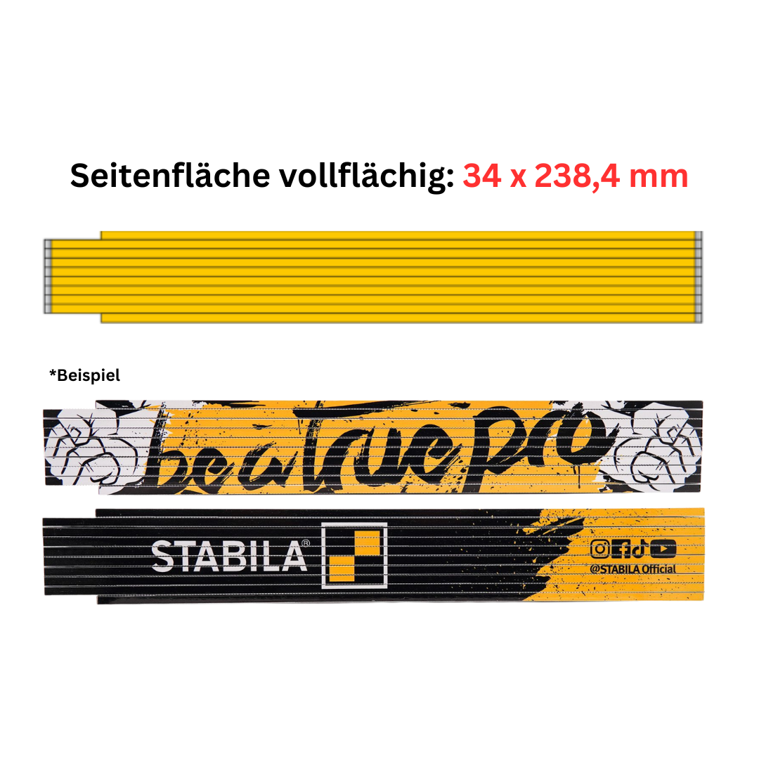 Holz-Gliedermaßstab Type 1407 individuell bedruckbar mit Logo