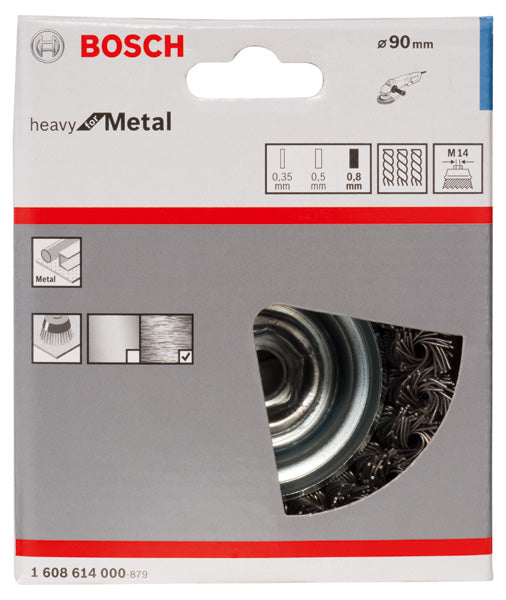 PRO Metal heavy Topfbürste, 90 x 0,8 mm, Gewinde