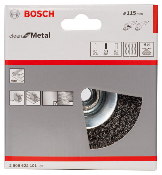 PRO Metal clean Kegelbürste, 115 x 0,3 mm, Gewinde