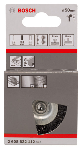 PRO Metal clean Scheibenbürste, gerader Schaft, 50 x 0,3 mm