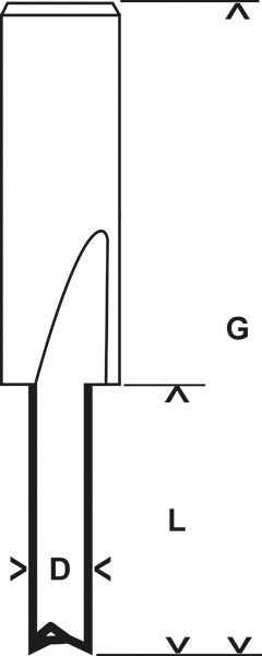 Nutfräser Expert for Wood, Voll-Carbide, 8 mm, D1 4 mm, L 15,8 mm, G 50,7 mm