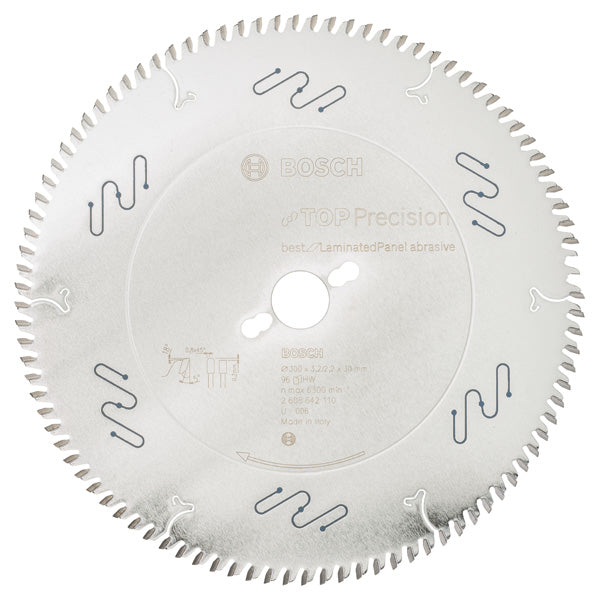 Kreissägeblatt Top Precision Best for Laminated Panel Abrasive 300x30x3,2 mm, 96