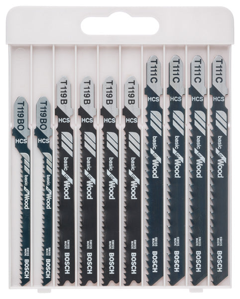 10-tlg. Stichsägeblatt-Set Basic for Wood