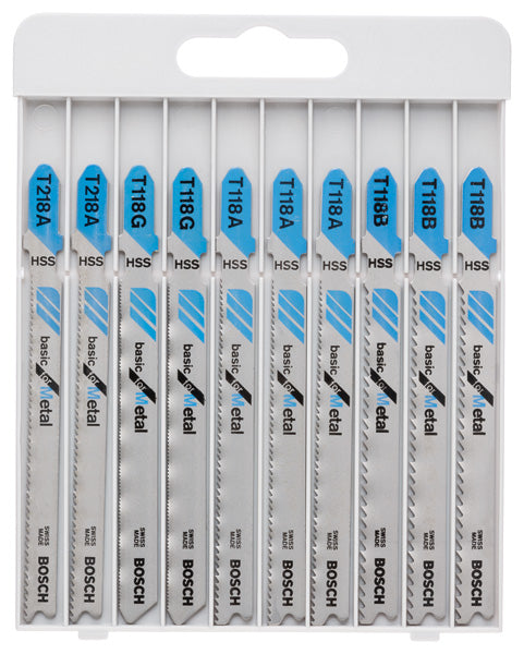 10-tlg. Stichsägeblatt-Set Basic for Metal