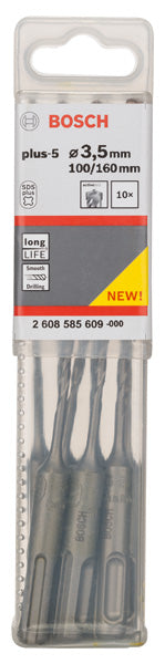 Hammerbohrer SDS plus-5, 3,5 x 100 x 160 mm, 10er-Pack