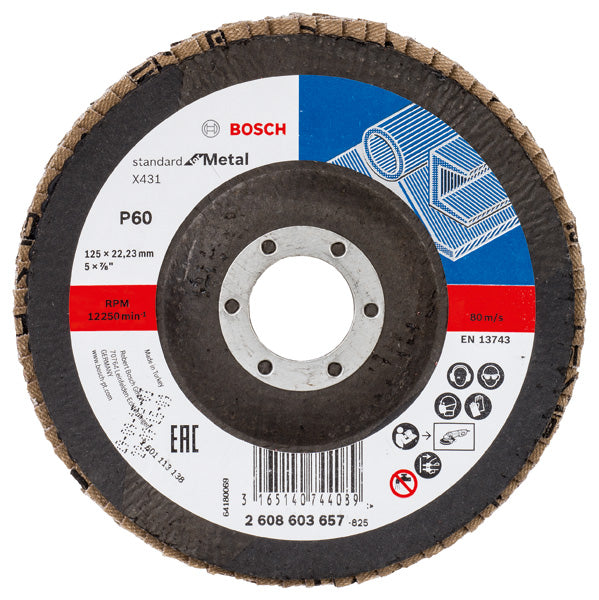 Fächerschleifscheibe X431 Standard for Metal, gewinkelt, 125 mm, 22,23 mm, 60