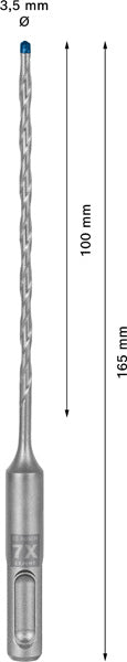 EXPERT SDS plus-7X Hammerbohrer, 3,5 x 100 x 165 mm