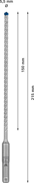 EXPERT SDS plus-7X Hammerbohrer, 5,5 x 150 x 215 mm