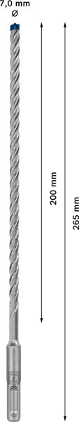 EXPERT SDS plus-7X Hammerbohrer, 7 x 200 x 265 mm