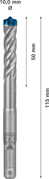 EXPERT SDS plus-7X Hammerbohrer, 10 x 50 x 115 mm