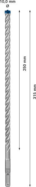 EXPERT SDS plus-7X Hammerbohrer, 10 x 250 x 315 mm