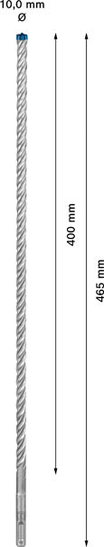 EXPERT SDS plus-7X Hammerbohrer, 10 x 400 x 465 mm