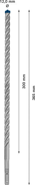 EXPERT SDS plus-7X Hammerbohrer, 12 x 300 x 365 mm
