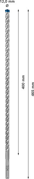 EXPERT SDS plus-7X Hammerbohrer, 12 x 400 x 465 mm