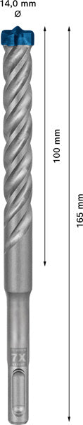 EXPERT SDS plus-7X Hammerbohrer, 14 x 100 x 165 mm
