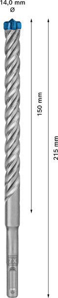 EXPERT SDS plus-7X Hammerbohrer, 14 x 150 x 215 mm