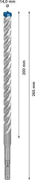 EXPERT SDS plus-7X Hammerbohrer, 14 x 200 x 265 mm