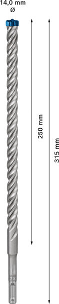 EXPERT SDS plus-7X Hammerbohrer, 14 x 250 x 315 mm