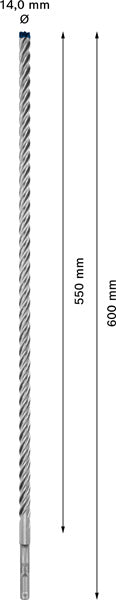 EXPERT SDS plus-7X Hammerbohrer, 14 x 550 x 600 mm