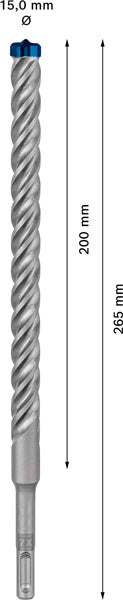 EXPERT SDS plus-7X Hammerbohrer, 15 x 200 x 265 mm