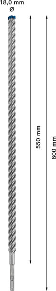 EXPERT SDS plus-7X Hammerbohrer, 18 x 550 x 600 mm