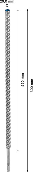 EXPERT SDS plus-7X Hammerbohrer, 20 x 550 x 600 mm