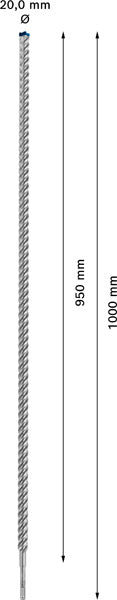 EXPERT SDS plus-7X Hammerbohrer, 20 x 950 x 1000 mm