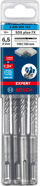 EXPERT SDS plus-7X Hammerbohrer, 6,5 x 100 x 165 mm, 10er-Pack