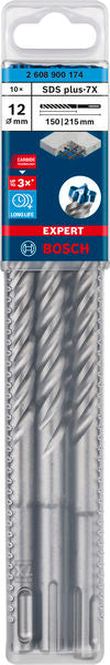 EXPERT SDS plus-7X Hammerbohrer, 12 x 150 x 215 mm, 10er-Pack