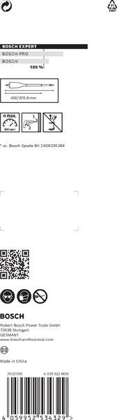 EXPERT SelfCut Speed Flachfräsbohrer, 40 x 400 mm