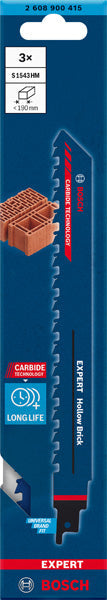 EXPERT ‘Hollow Brick’ S 1543 HM Säbelsägeblatt, 3 Stück