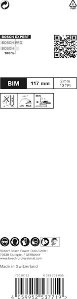 EXPERT ‘Hardwood 2-side clean’ T 308 BFP Stichsägeblatt, 3 Stück