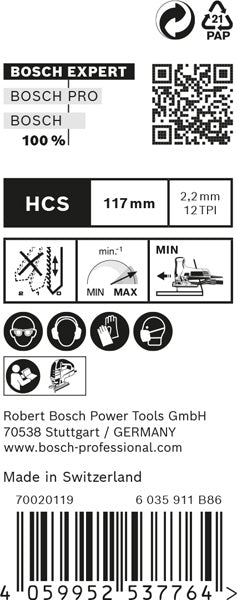 EXPERT ‘Wood 2-side clean’ T 308 B Stichsägeblatt, 25 Stück