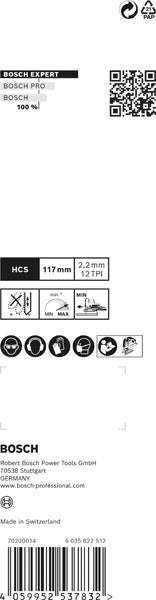 EXPERT ‘Wood 2-side clean‘ Stichsägeblatt-Set, 3-tlg., T308B/BO