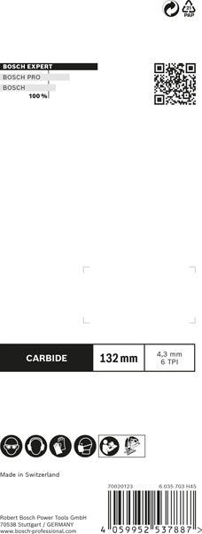 EXPERT ‘Fiber Plaster’ T 341 HM Stichsägeblatt, 3 Stück