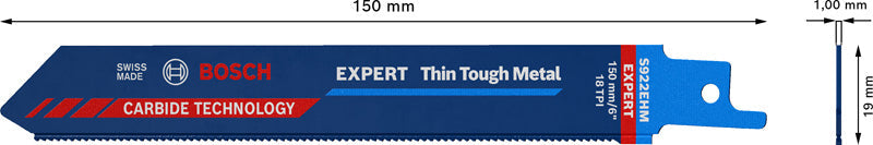 EXPERT ‘Thin Tough Metal’ S 922 EHM Säbelsägeblatt, 3 Stück