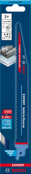 EXPERT ‘Vehicle Rescue’ S 1157 CHM Säbelsägeblatt, 3 Stück
