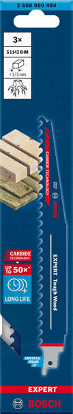 EXPERT ‘Tough Wood’ S 1142 KHM Säbelsägeblatt, 3 Stück