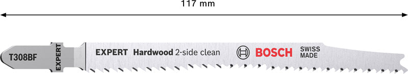 EXPERT ‘Hardwood 2-side clean’ T 308 BF Stichsägeblatt, 25 Stück