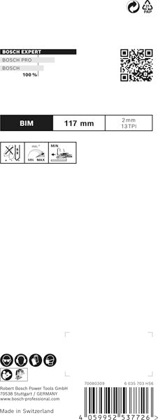 EXPERT ‘Hardwood 2-side clean’ T 308 BFP Stichsägeblatt, 5 Stück